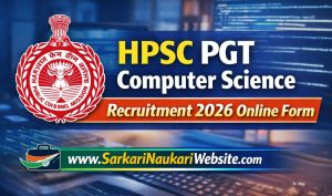 Haryana HPSC PGT Teacher Computer Science Recruitment 2026 