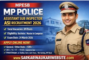 MPESB MP Police Assistant Sub Inspector ASI 2026