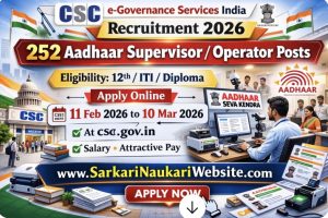 aadhar supervisor apply online 2026 by csc 