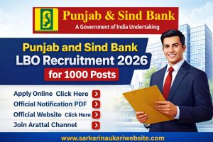 Punjab and Sind Bank LBO Recruitment 2026 for 1000 posts