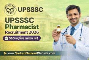 UPSSSC Pharmacist Recruitment 2026 - Apply Online for 560 Posts