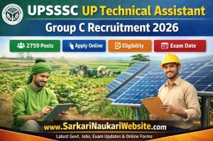 UPSSSC UP Technical Assistant Group C Recruitment 2026 Apply Online for 2759 Post