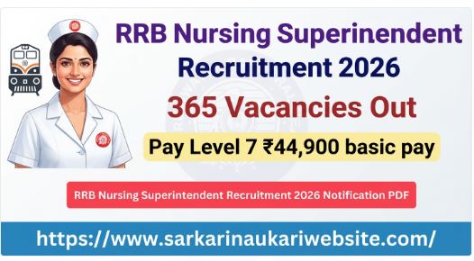RRB Nursing Superintendent Recruitment 2026