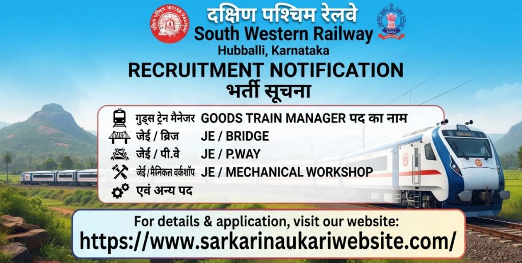 South Western Railway Recruitment 2026